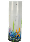 Mihai Topescu Art Glass Collectible White Vase Hand Blown Romania Signed New