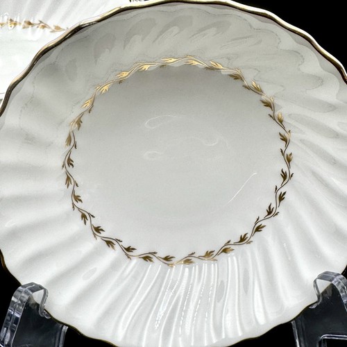 Royal Doulton ADRIAN MCM 5.25” Fruit/Dessert Bowls SET/12 Gold Laurel England - Picture 2 of 20