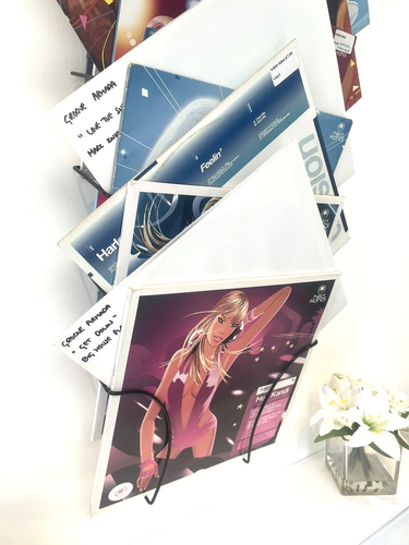 12" Vinyl Wall Display Record Rack - Holds 50+ Records, Retro Vinyl Collector Dj - Imagen 6 de 15