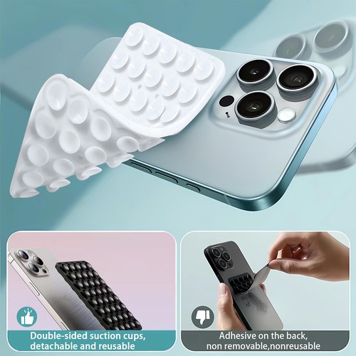 Silicone Suction Phone Case Mount Suction Cellphone Case Holder Compact security - Photo 10 sur 11