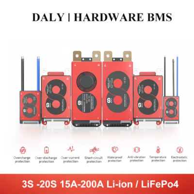 Daly BMS Lifepo4 3S 8S-20S 15A-200A Li-ion Battery Board with Balance & NTC lot