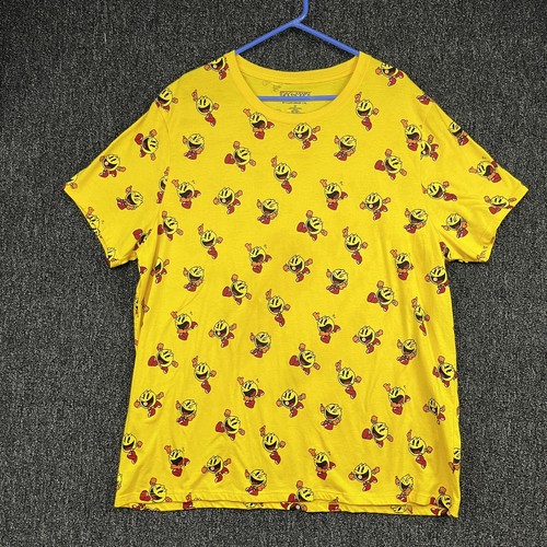 Pac Man Big and Tall Men's 2XL All Over Print Tee T-Shirt Short Sleeve Crew Neck