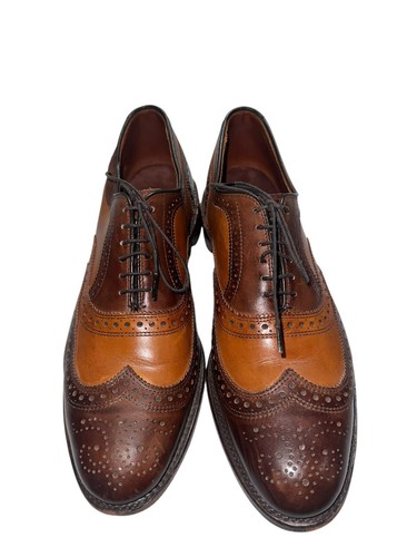 Allen Edmonds Mens 11A Broadstreet Oxford Wingtip Brown 2-Tone Leather 9043 - Picture 7 of 16