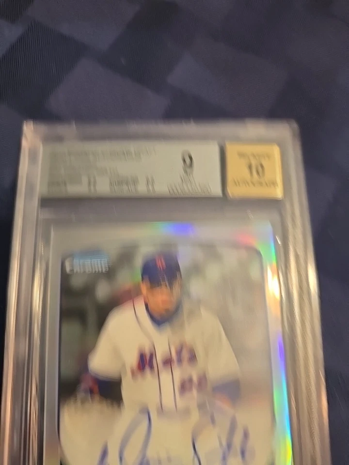 Bowman Chrome Draft Dominic Smith 2013 refractor automático novato BGS 9/10 METS Foto 2 de 4