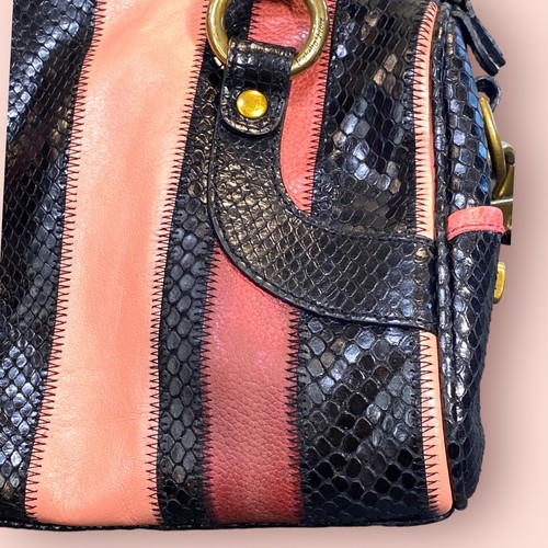 ISABELLA FIORE Luxury Designer Embossed Leather Small Satchel Handbag - Picture 14 of 15