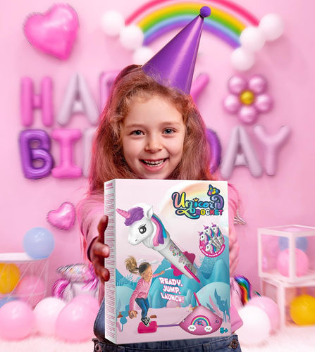 Unicorn Rocket Launcher for Kids, 4 Unicorns Outdoor Toys for Girls, Christmas E - Picture 7 of 12