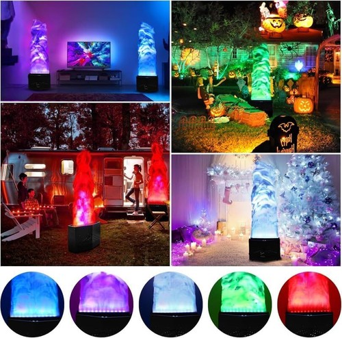 RGB Fake Fire Flame Light w/36 LED Light for Stage DJ Party Nightclub Campfire - Picture 10 of 13