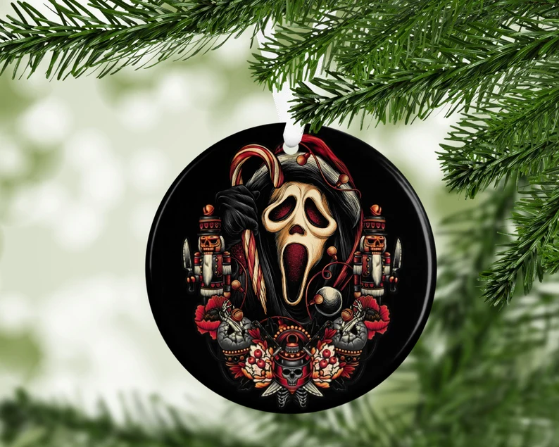 Horror Scream The Ghostface Halloween Christmas Circle Ornament | eBay