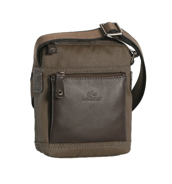 LACOSTE SHOULDER BAG Cross-over Body Vintage N30 Downtown 6 Brown NEW