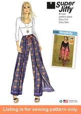 SEWING PATTERN Women Clothes 70s Pantskirt Pa...