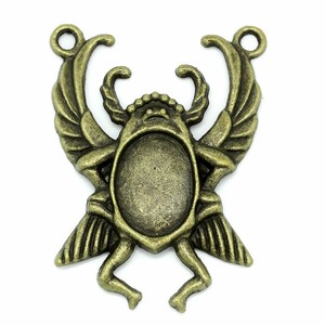 1-Bronze-Beetle-Scarab-Bezel-Connector-51mm-Fits-18mm-inside