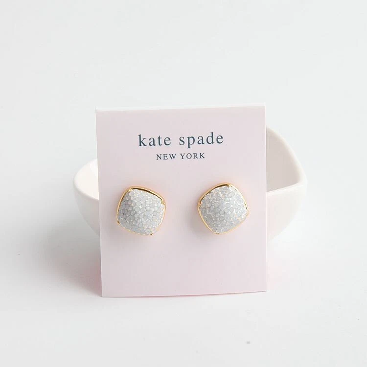 BRAND NEW KATE SPADE CLAY PAVE SQUARE STUDS