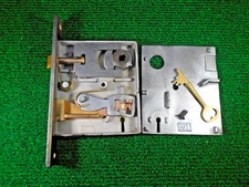 RUSSELL & ERWIN # 0311 ENTRY MORTISE LOCK w/KEY - FULLY RESTORED -  (20269)