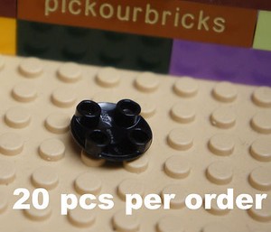 Round 2 x 2 w// Rounded Bottom LEGO NEW Dark Bluish Gray Plate Lot of 20 2654
