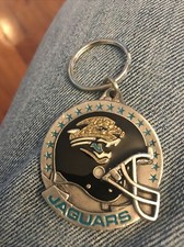 siskiyou Jacksonville Jaguars Key Fob Keychain Pewter  Enamel 1995 1.5 X 1.75  