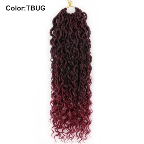 14-24" Goddess Faux Locs Crochet Braids Boho Curls River Locs Hair Extensions - Picture 29 of 32