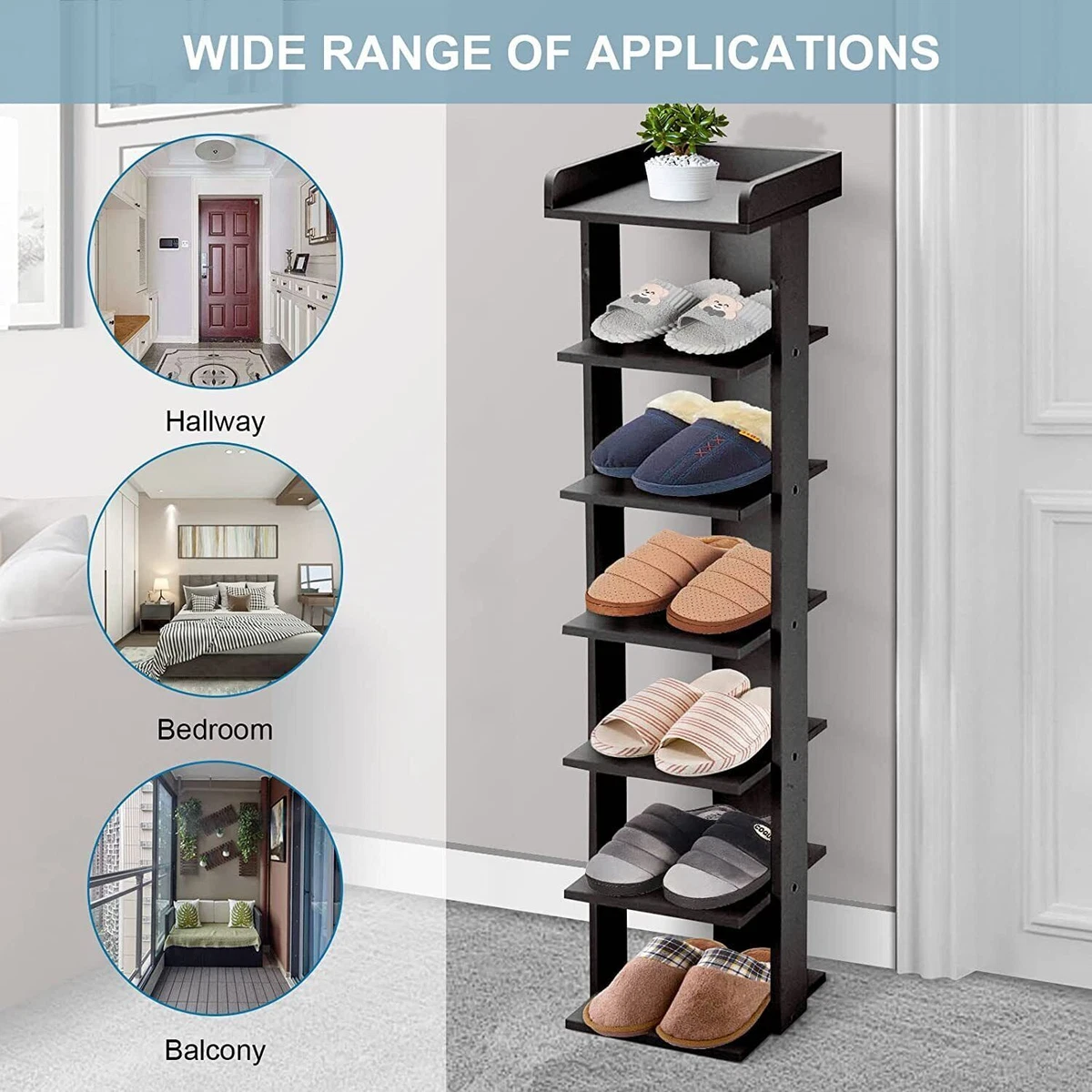 Show Rack Misslo 3-Tier Long Shoe Rack For Closet Floor Entryway ...