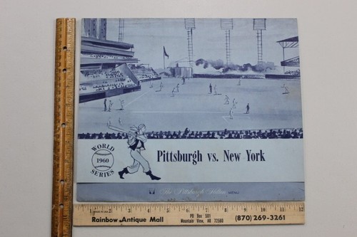 Original 1960 World Series Menü The Pittsburgh Hilton Pittsburgh vs New York - Bild 6 von 6