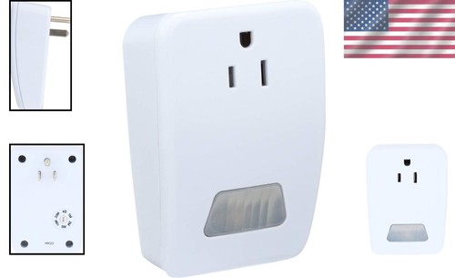 White Plug-In Motion Activated Light Sensor - Illuminate Your Home Effortlessly - Picture 2 of 11