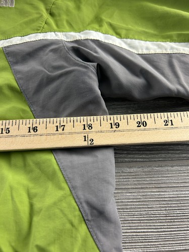 The North Face Jacket Boys Large Hyvent Green & Gray Full Zip Up Nylon - Picture 7 of 9