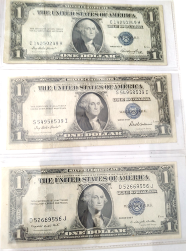 (6) 1935 $1 Lot with HAWAII FEDERAL RESERVE WWII EMERGENCY OVERPRINT NOTE - Picture 3 of 4