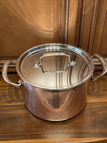 Vintage Cuisinart Kupfer 6 Quart Suppentopf mit Deckel Edelstahl innen - Bild 14 von 14
