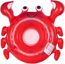 Member's Mark Oversized Ring CRAB FLOAT - with cupholder, mesh setting, handles
