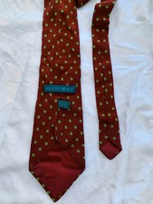 Cravatta cravatta da collo vintage 100% seta a pois multicolore di design