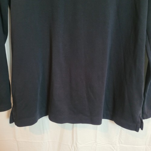 Set of 2 Lands' End Cotton Turtleneck Shirts Women's XL Tall 18 Gray Black Basic - Picture 14 of 18