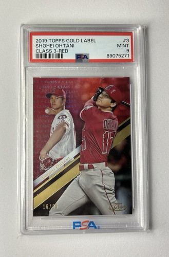 2019 Topps Gold Label Shohei Ohtani Class 3 Red /25 PSA 9 Pop 4 Second Year Card - Picture 1 of 2