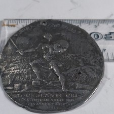 Boer War 1900 &ldquo;British Soldier Defeating the Boer&rdquo; South Africa Lead Medallion