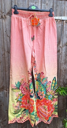 BNWT River Island DEL MAAR Cutwork Broderie Floral Summer Trousers M - 12 14 £46