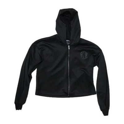 Wednesday Addams Nevermore Academy Black Zip Up Hoodie - Primark 14-15