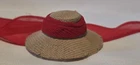Vintage Barbie #985 OPEN ROAD Straw HAT w/ Red CHIFFON SCARF  (1961-62) (1)