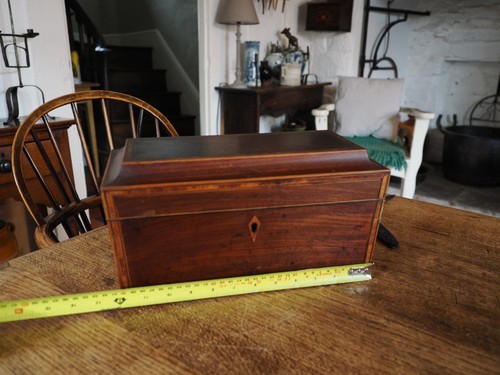 A Nice Georgian Tea Caddy Restoration Project Or Use As Is - Bild 9 von 16