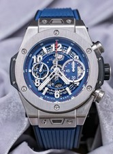 Hublot Big Bang Unico Titanium Blue 45 mm $21K MSRP Chronograph 411.NX.5179.RX 3