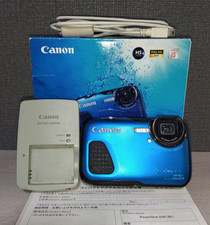 Canon PowerShot D30 Blue 12.1 MP 5x Digital Camera Waterproof Shockproof READ  
