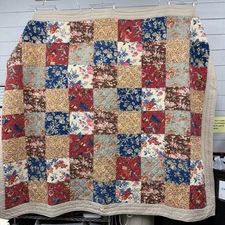 The Company Store King 100% Cotton Quilt With Two King Shams, Boho Patchwork