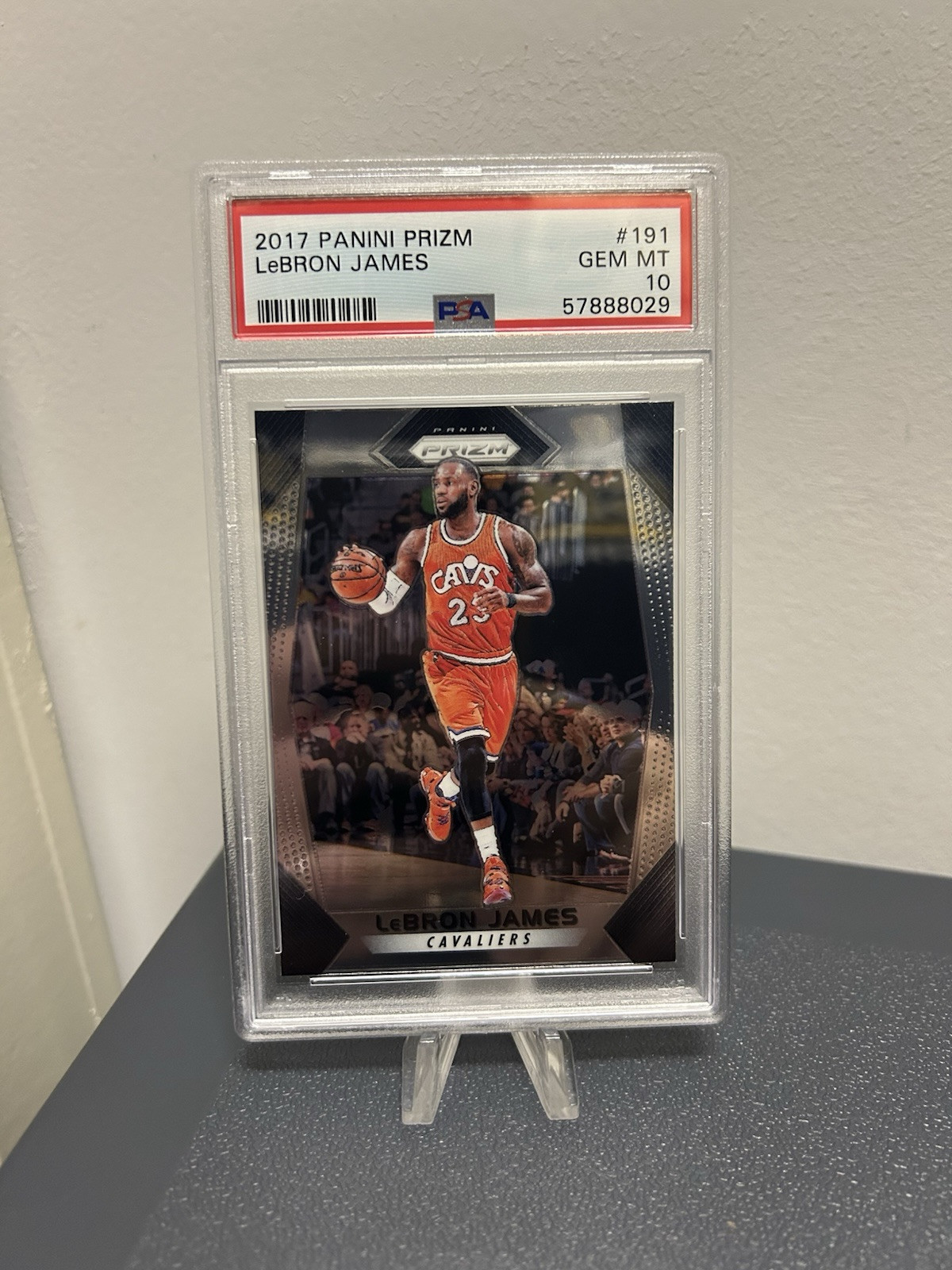 2017 Panini Prizm Lakers HOF LEBRON JAMES Basketball Card PSA 10 Gem Mint QTY