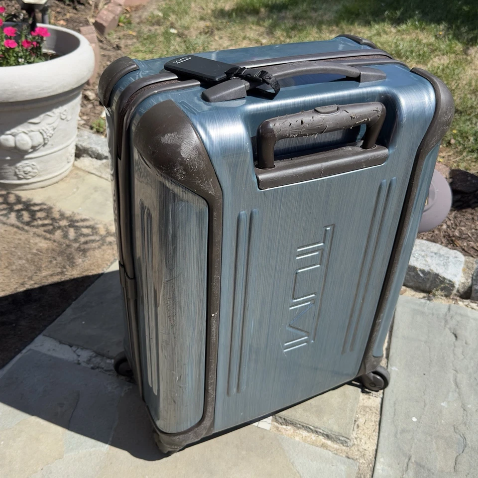 Tumi Vapor International Carry On Spinner Case Hard Shell Luggage Blue 22” READ - Image 4 of 4