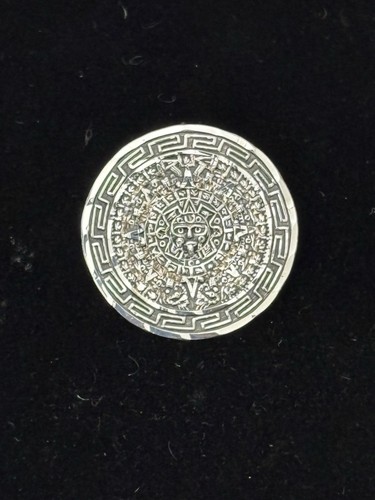Broche/Pendentif Astrologie Maya - Argent Massif 925 Sterling - Vintage - État TBE