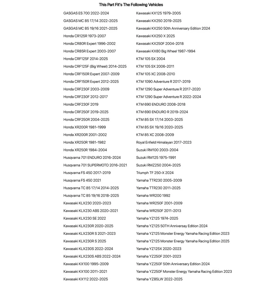 Cerradura de llanta de aluminio Tusk Billet 1,85" para HONDA CRF230F 2003-2009,2012-2017,2019 Foto 2 de 4