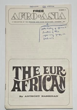 FREE AFRO-ASIAN " THE EUR-AFRICAN" A. Harrigan, 1964.  Ethnocentrism, Apartheid 