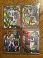 4 Card Lot. Michael Penix Rookie, Jayden Daniels Rc, Josh Allen RWY Select, JJRC