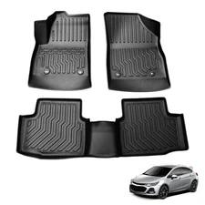 Floor Mats 2 Rows Liner For 2016-2019 Chevrolet Cruze TPE Rubber All Weather