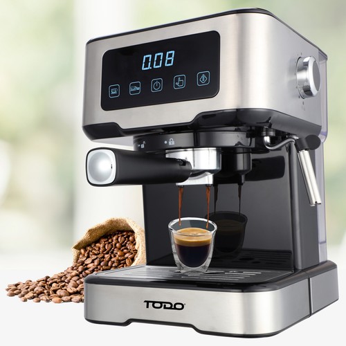 TODO Espresso Coffee Machine Maker Automatic Touch Control LED Display 15 Bar... - Picture 3 of 4