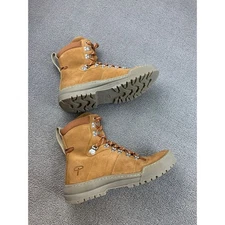 Erem Men's 7 Tan Suede Waterproof Hiking Boots Lace Up Padded Collar Trail