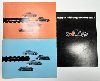 1958 PORSCHE 356A & Mid Engine 914 914/6 Sales Brochure Lot (Damage/Cutout)