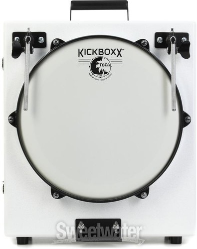 Toca Percussion KickBoxx Pro Suitcase Drum Set - White Glitter, Sweetwater - Picture 2 of 11