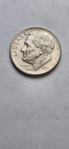 1951-S Roosevelt Silver Dime Semi-Key Date Gem Uncirculated BU